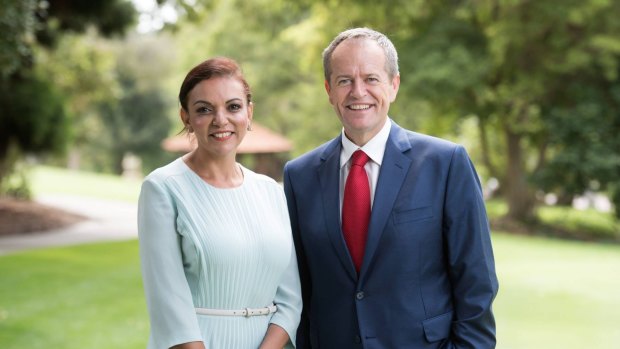 Newly elected Labor MP for Cowan Anne Aly with Opposition Leader Bill Shorten.