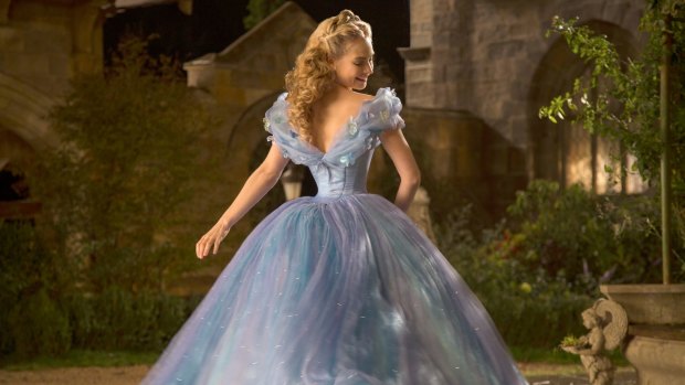 Lily James stars as Cinderella in Disney’s live-action reboot of the classic fairytale. 