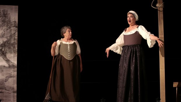 Liz Bradley, left, and Karen Vickery star in Playhouse Creatures about women in  theatre in the Restoration period.