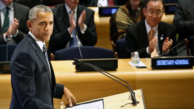 President Barack Obama used his last address to the UN General Assembly to do a stocktake of his presidency while pressing to keep Donald Trump away from the Oval Office.