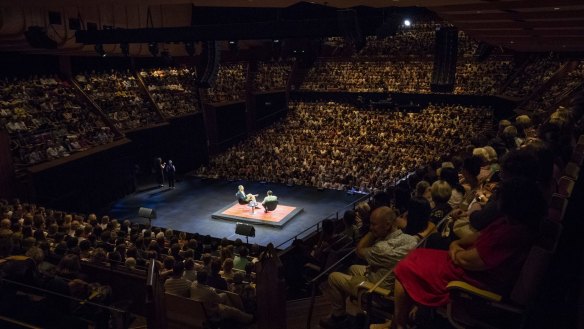Ottolenghi and Adam Liaw in conversation at the Sydney Opera House last week.
