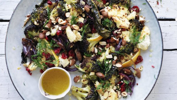 Roast broccoli with ricotta and lemon.