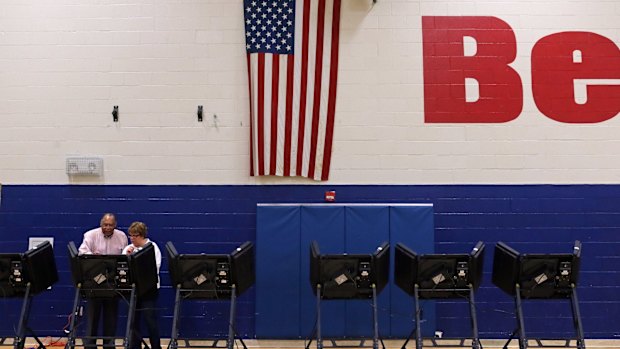 Electronic voting machines in Missouri.