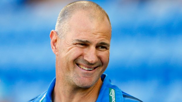 Carrying the load: Brad Arthur went to hell and back trying to hold the Parramatta Eels together in 2016.