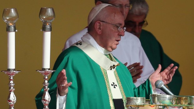 Pope Francis celebrates Mass in Revolution Square in Havana, Cuba on Sunday.