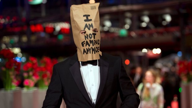 Shia LaBeouf appeared with a paper bag over his head that said "I am not famous anymore" at the Berlin Film Festival in 2014.