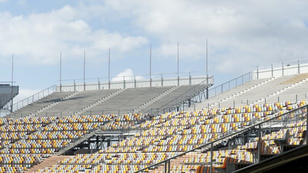 QSAC's empty stands.