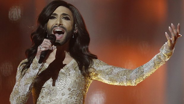 Hard to miss: Conchita Wurst will make an appearance on the Logies, even if some other celebrities don't.