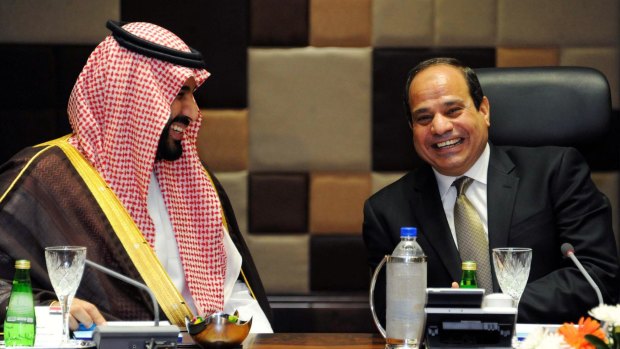 New Deputy Crown Prince Mohammed bin Salman, left, with Egyptian President Abdel Fattah al-Sisi earlier this month.