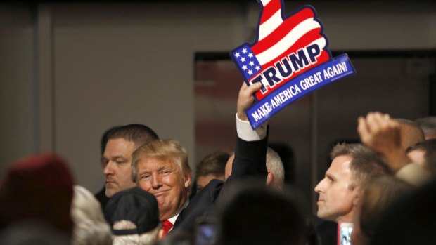 Donald Trump's remarks aboard a decommissioned aircraft carrier earlier this week were greeted with cheers by his audience. 