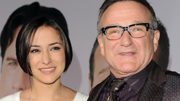 Remembering the good: Zelda, with her late father, Robin Williams.