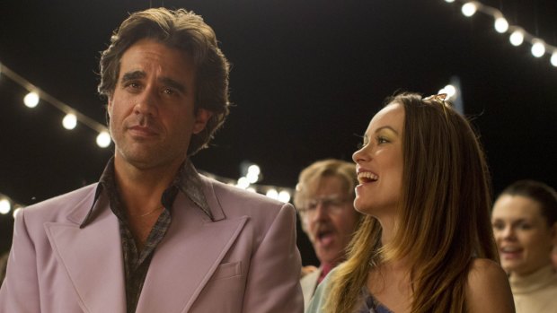 Bobby Cannavale plays Richie Finestra, and Olivia Wilde plays Devon, his wife, in Vinyl.