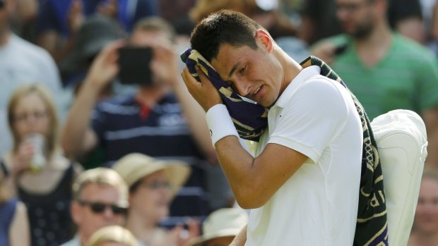 Angry young man ... Bernard Tomic unleashed a barrage of criticism against Tennis Australia and Pat Rafter in a press conference after his third-round loss to Novak Djokovic.
