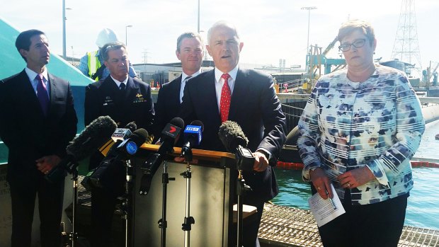 Prime Minister Malcolm Turnbull and Defence Minister Marise Payne on Tuesday.