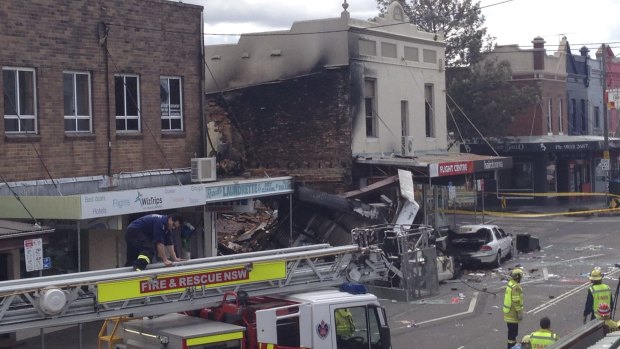 The explosion site at Rozelle in September, 2014.