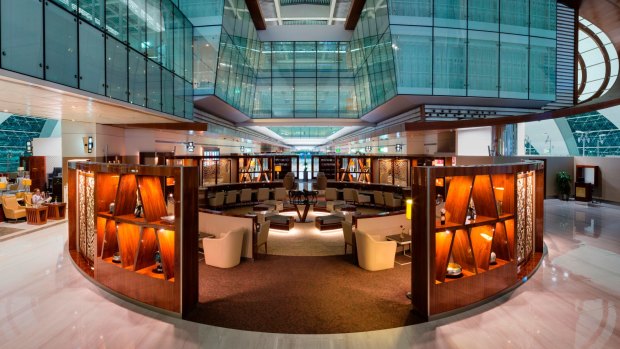 Emirates new business class lounge Dubai International Airport.