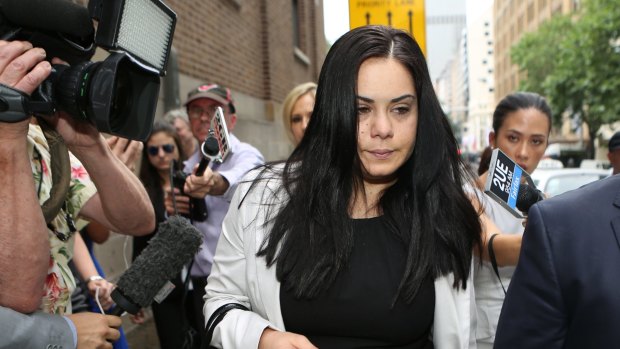 Jessica Silva leaves court after being found guilty of manslaughter.