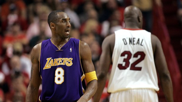 Opponents: Kobe Bryant and Shaquille O'Neal in 2005.