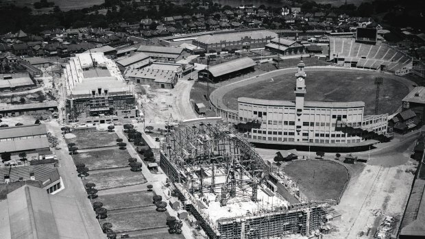 New buildings at Moore Park in October 1937.