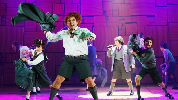 The dramatic flow of Matilda the Musical is carried by the terrific chorus of young performers.