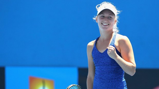 Relief: Daria Gavrilova after winning a wildcard berth for January's Australian Open.