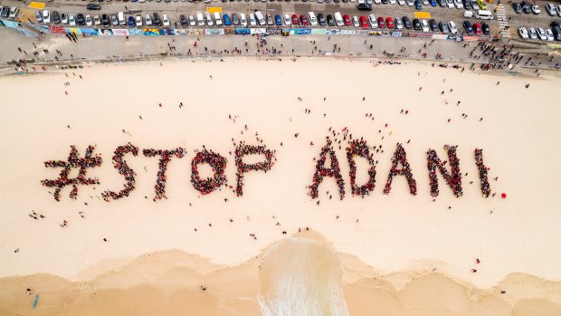 Organisers estimated 1500 people showed up to the Stop Adani event in Bondi. Photo: Stop Adani Campaign.