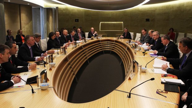 Scott Morrison and state treasurers meeting in Sydney in December.