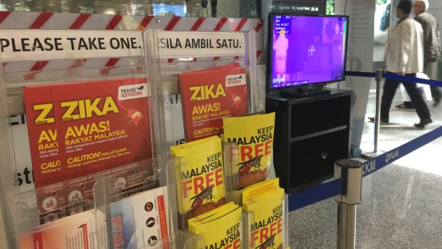 Authorities across Asia are on Zika alert. These Zika advisory pamphlets are available at Kuala Lumpur International Airport.