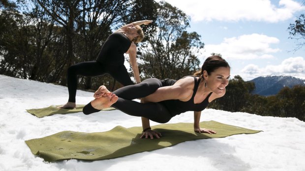 Snoga is the latest hybrid combining all things snow and yoga.