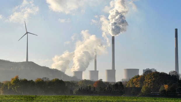 A coal-burning power plant steams in Gelsenkirchen, Germany while the 23rd UN Conference of the Parties (COP) climate talks end in Bonn, Germany.