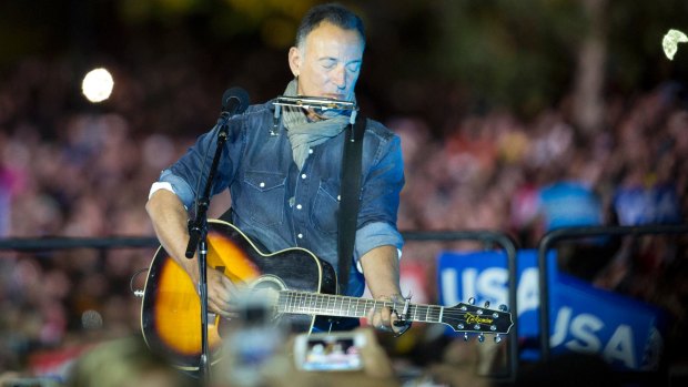 Singer Bruce Springsteen accused Donald Trump of putting himself above American democracy.