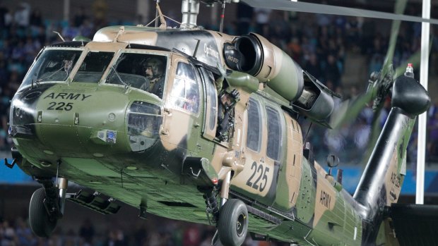 Army Black Hawk helicopters will be hovering over Perth for the next month or so.