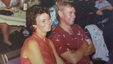 Ruth's parents Barbara and Doug watching their children dance at a function in Rockhampton in 1984.