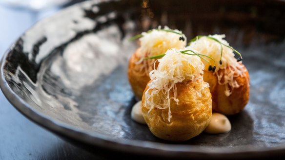 Cauliflower doughnuts with Pyengana cheddar.