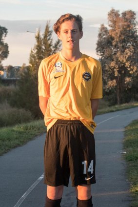 Marco Nitz, 14, from the Gungahlin United Football Club will be wearing his rainbow laces this weekend. The club "fully supports this initiative to ensure that LGBTI players are included in all levels of sport''.
