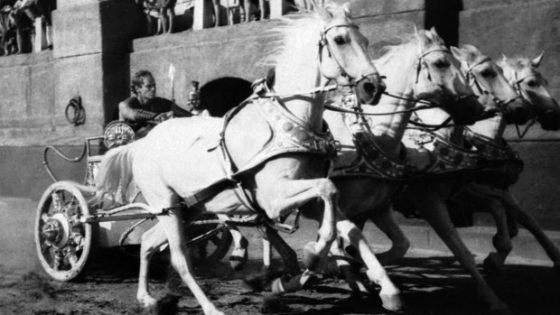 Charlton Heston in the 1959 version of <i>Ben-Hur</i>.