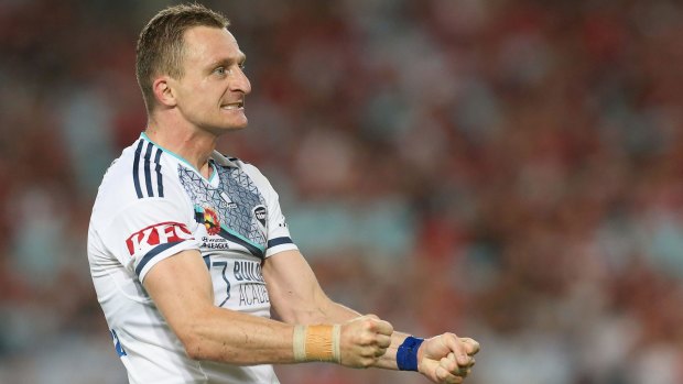 Hat trick: Besart Berisha scored all three for the Victory against the Wanderers.
