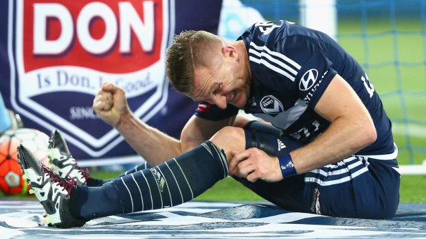 Besart Berisha shows his frustration after being denied once again.