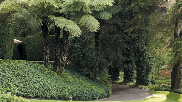 Huka Lodge's gardens resemble an English-style park, but not many plantings are European. 