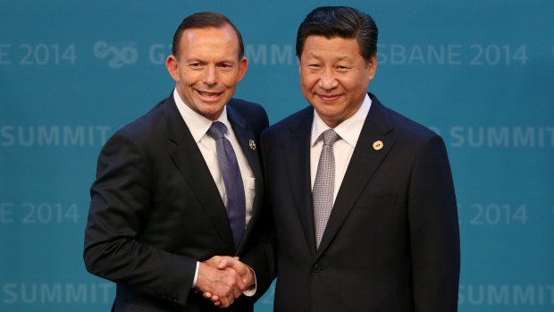 With other nations showing the way this time, Australia can be caught out with a weak contribution: Tony Abbott and Chinese President Xi Jinping .