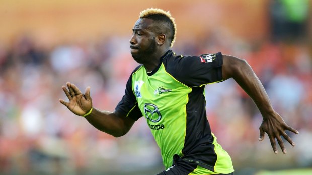 Injured: Andre Russell of the Thunder .