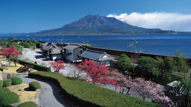 Sakurajima Volcano in Kagoshima.