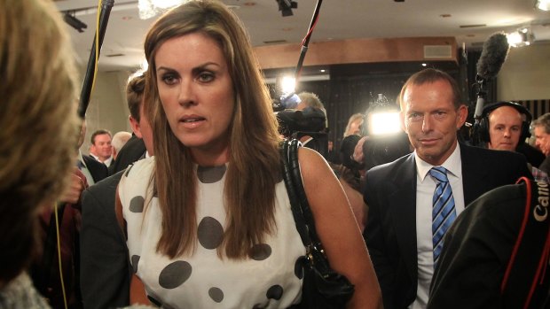 Former prime minister Tony Abbott and his chief of staff, Peta Credlin.