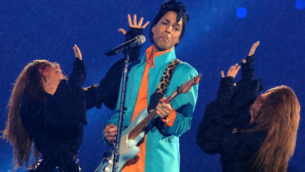 Big stage: Prince performs at half time during the Super Bowl in 2007.