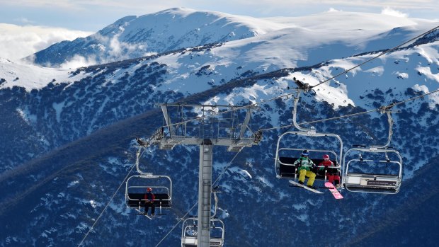 Mount Buller's lifts will stop turning on Sunday, as will the lifts at Falls Creek (pictured) and Mount Hotham.