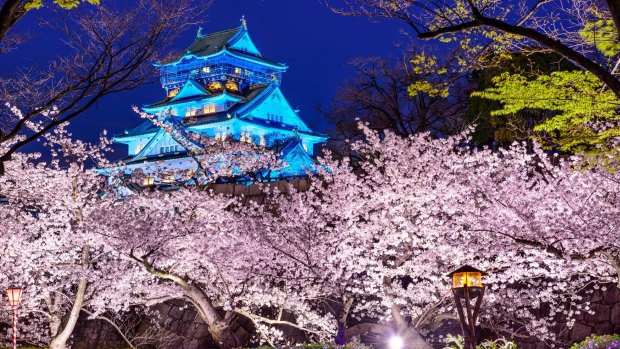Osaka Castle during the spring season in Japan.