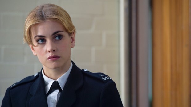 Stefanie Martini as Jane Tennison, the character made famous by Helen Mirren, in Prime Suspect 1973.