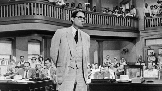Gregory Peck played attorney Atticus Finch in the film To Kill a Mockingbird, based on the novel by Harper Lee. 