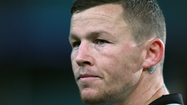 Blindsided: Todd Carney was hit from behind in Catalan Dragons' draw with Salford in Perpignan.