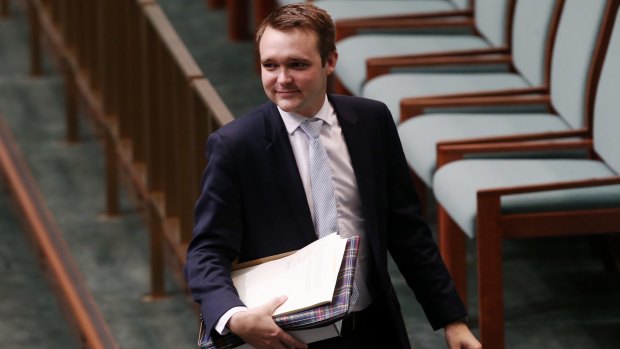 Wyatt Roy, pictured here during Question Time in February, has been criticised for travelling to Iraq. 